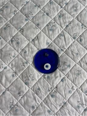 Blue Glass Evil Eye Wall Hanging - Decorative Amulet